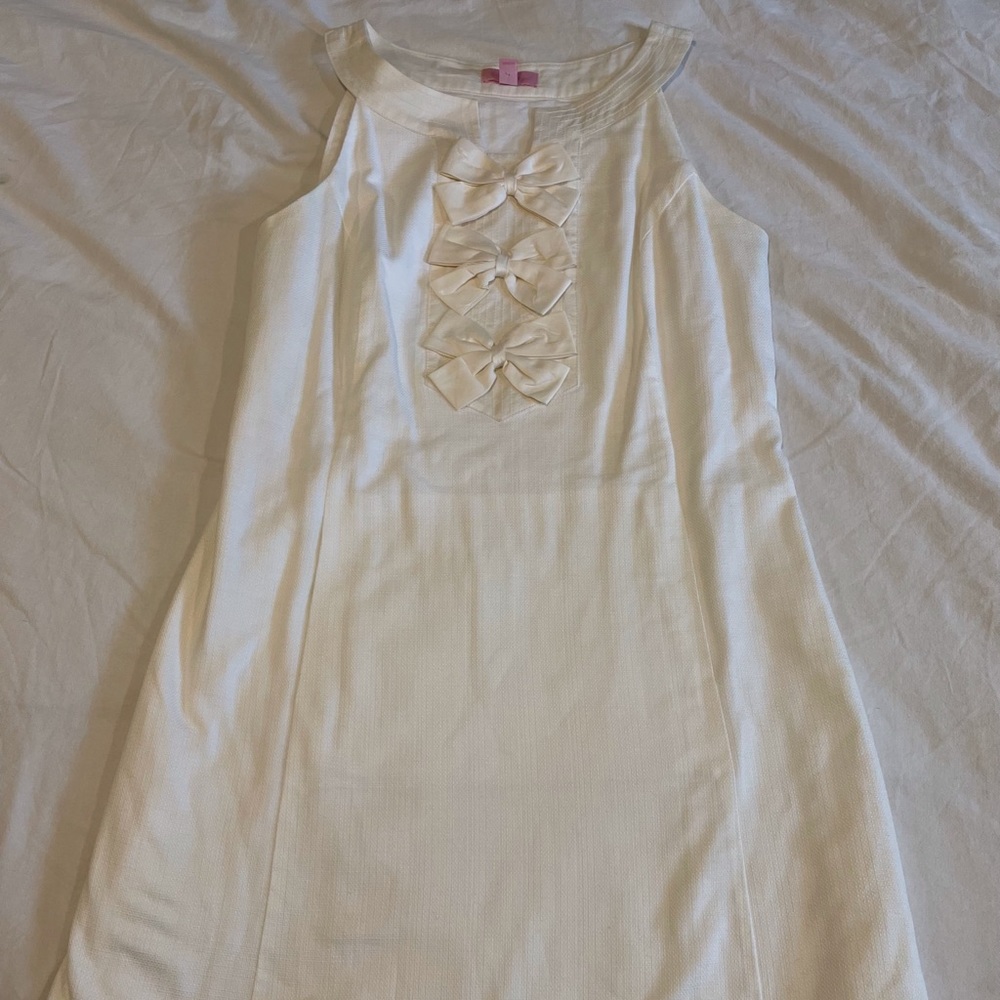 Lily pulitzer white bow dress